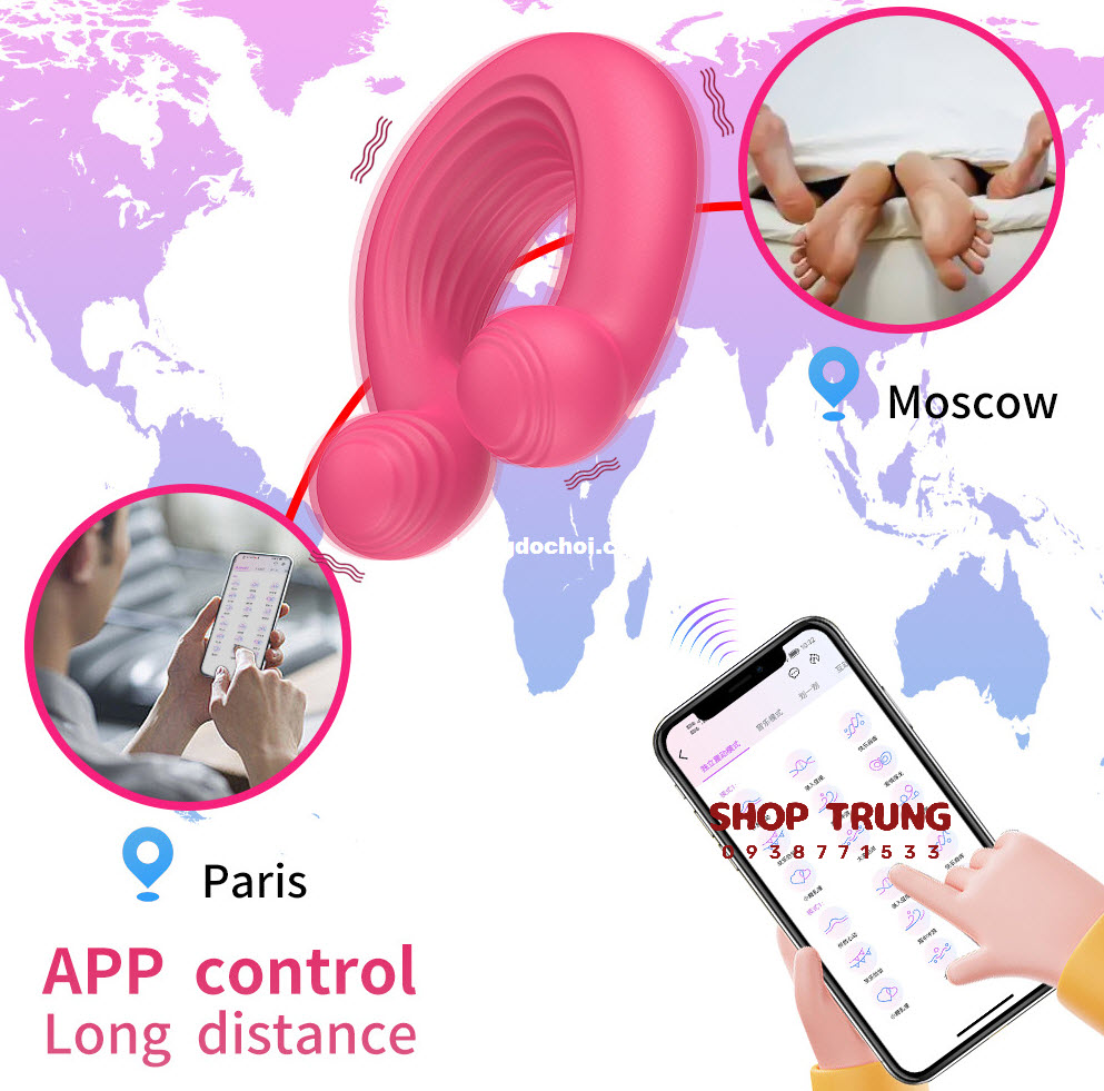 Nhẫn rung điều khiển app tăng khoái cảm cặp đôi