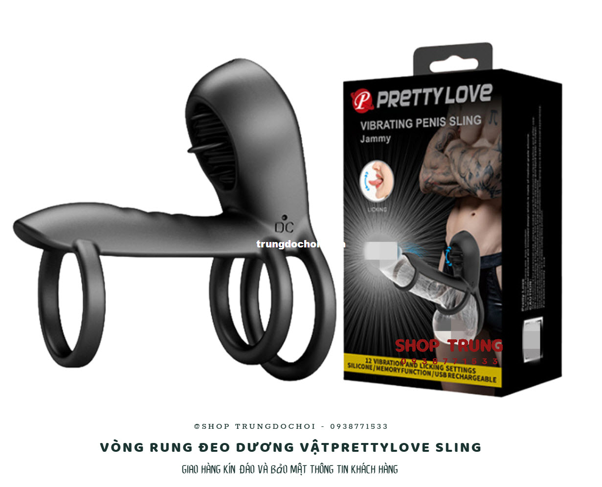 Vòng Rung Đeo Dương Vật Prettylove Sling Đỉnh Cao Hưng Phấn