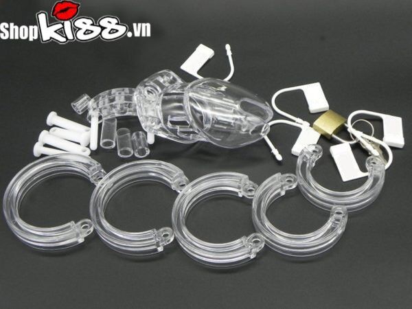 Transparent Medical-Grade Male Chastity Cage Stop Early