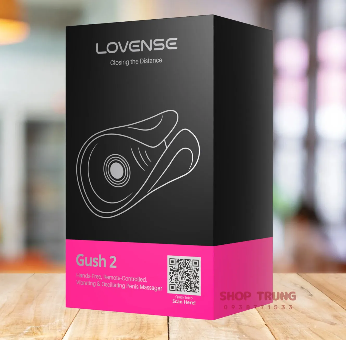 Vòng đeo dương vật Lovense Gush 2 điều khiển app rung mạnh nhiều chế độ