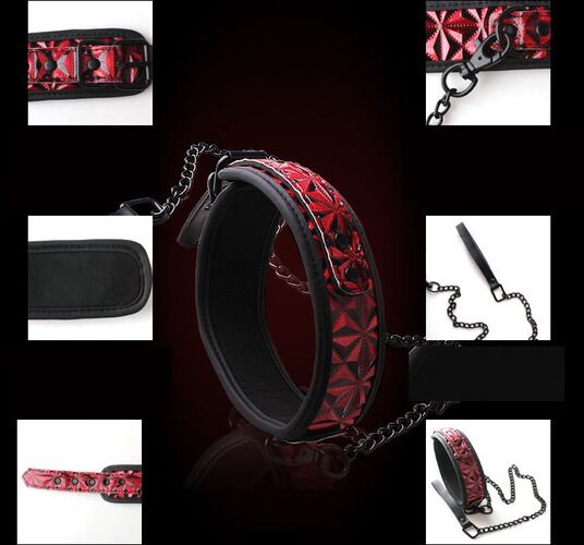 Safe Leather Fetish Collar BDSM Restraint Adjustable