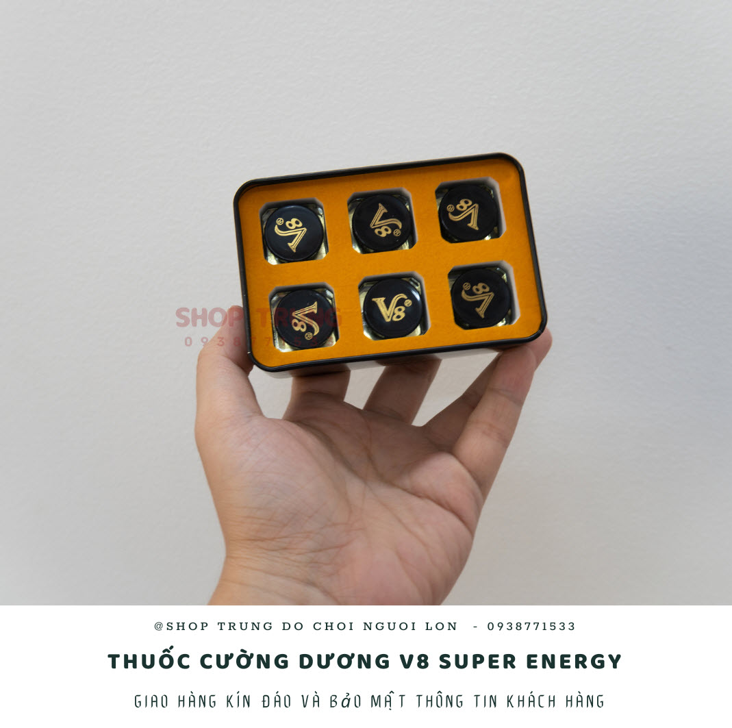 Thuốc cường dương V8 Super Energy tăng cường sinh lực mạnh mẽ