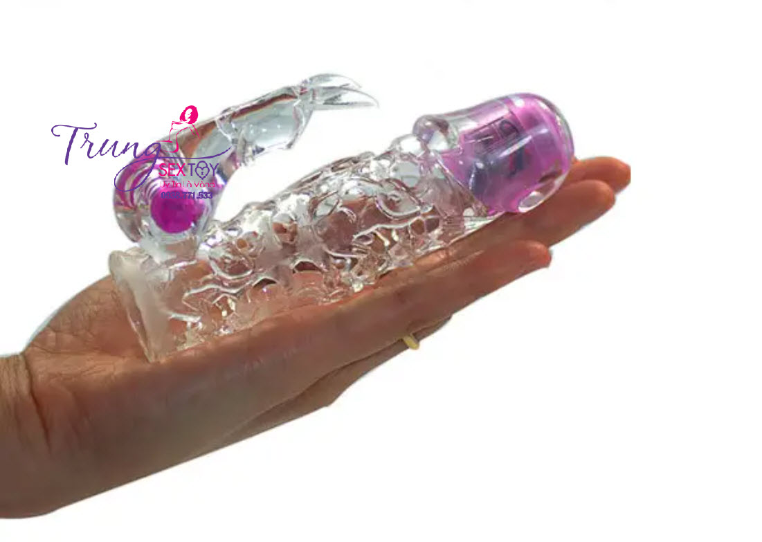 Bao cao su Love Sleeve siêu kích thích rung 2 đầu tăng cảm xúc Bao cao su Love Sleeve siêu kích thích rung 2 đầu tăng cảm xúc