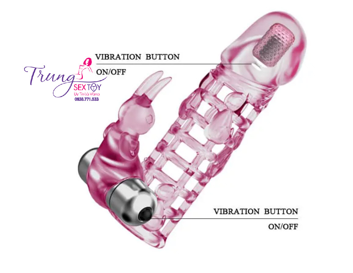 Bao cao su Love Sleeve siêu kích thích rung 2 đầu tăng cảm xúc Bao cao su Love Sleeve siêu kích thích rung 2 đầu tăng cảm xúc