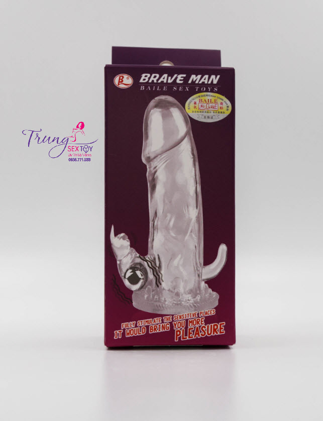Bao Cao Su Brave Man Rung Hai Nhánh Kích Thích Tăng Khoái Cảm
