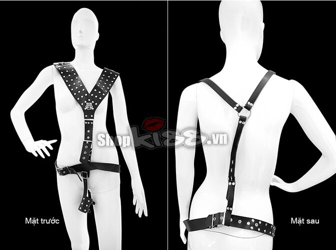 Leather Bondage Set with Adjustable Straps for BDSM Play