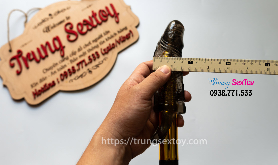 Vibrating Strap-On Size Enhancing Condom Experience