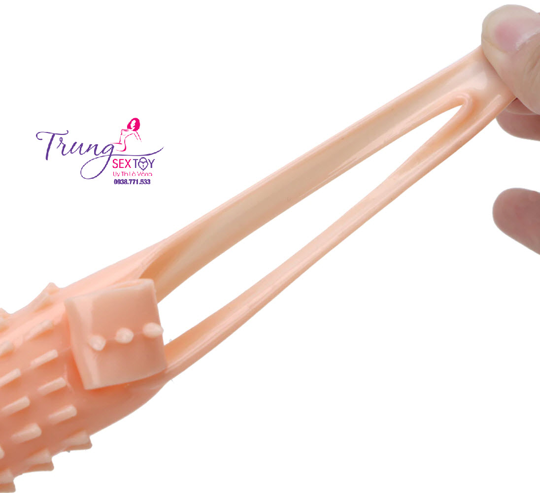 Bao cao su rung gai hai đầu nhấp kích thích cực đỉnh mềm mại