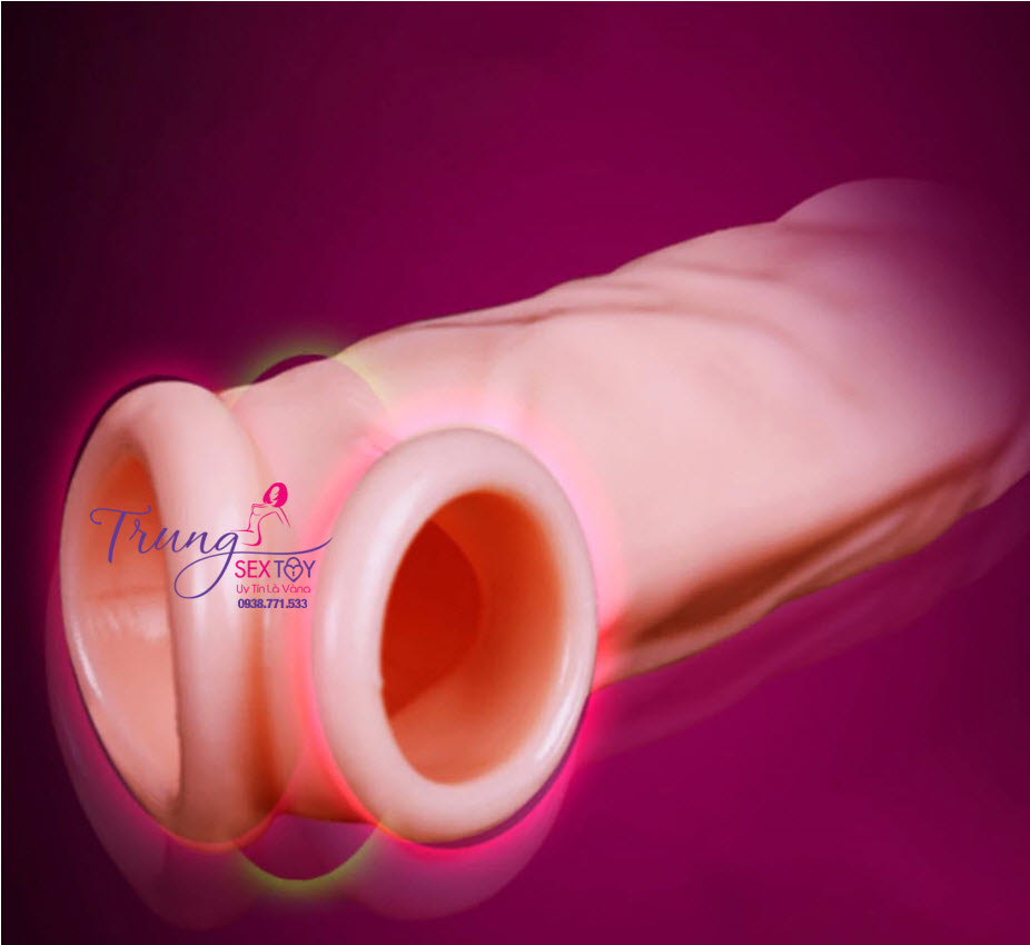 Silicone Penis Enlargement Delay Condom Double Layer Lasting