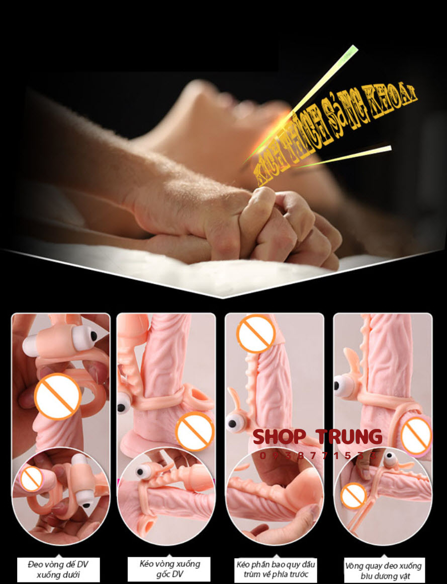Bao cao su đôn dên có rung xương cá TPE siêu êm hiệu quả kích thích