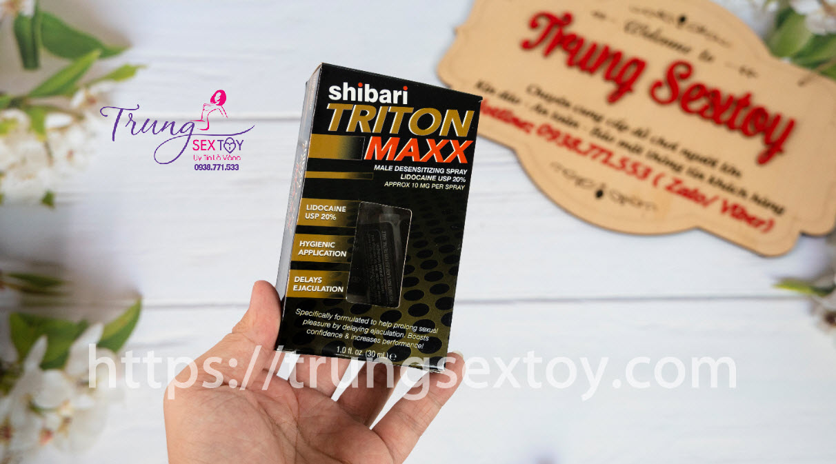 Chai xịt Shibari Triton Maxx công dụng hiệu quả cải thiện sinh lý