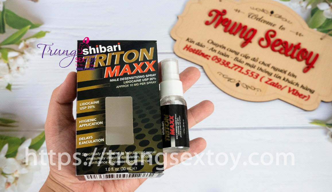 Chai xịt Shibari Triton Maxx công dụng hiệu quả cải thiện sinh lý