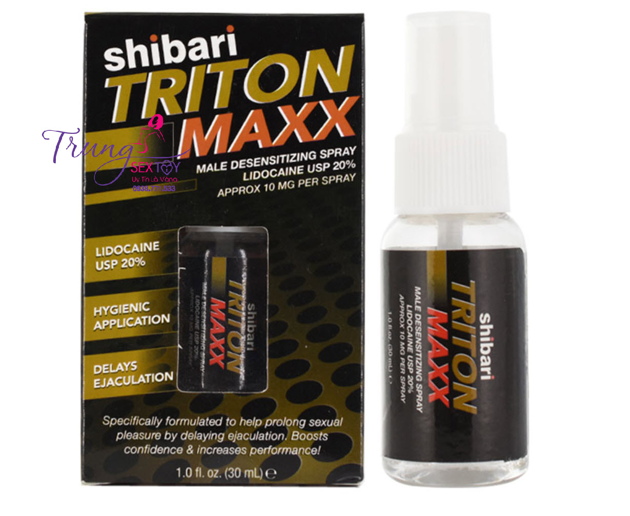 Chai xịt Shibari Triton Maxx công dụng hiệu quả cải thiện sinh lý