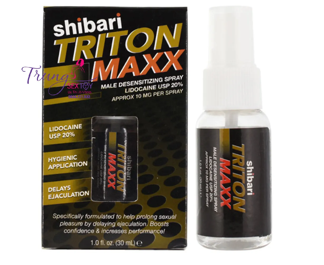Xịt Shibari Triton Maxx giảm nhạy cảm kéo dài quan hệ nhanh chóng
