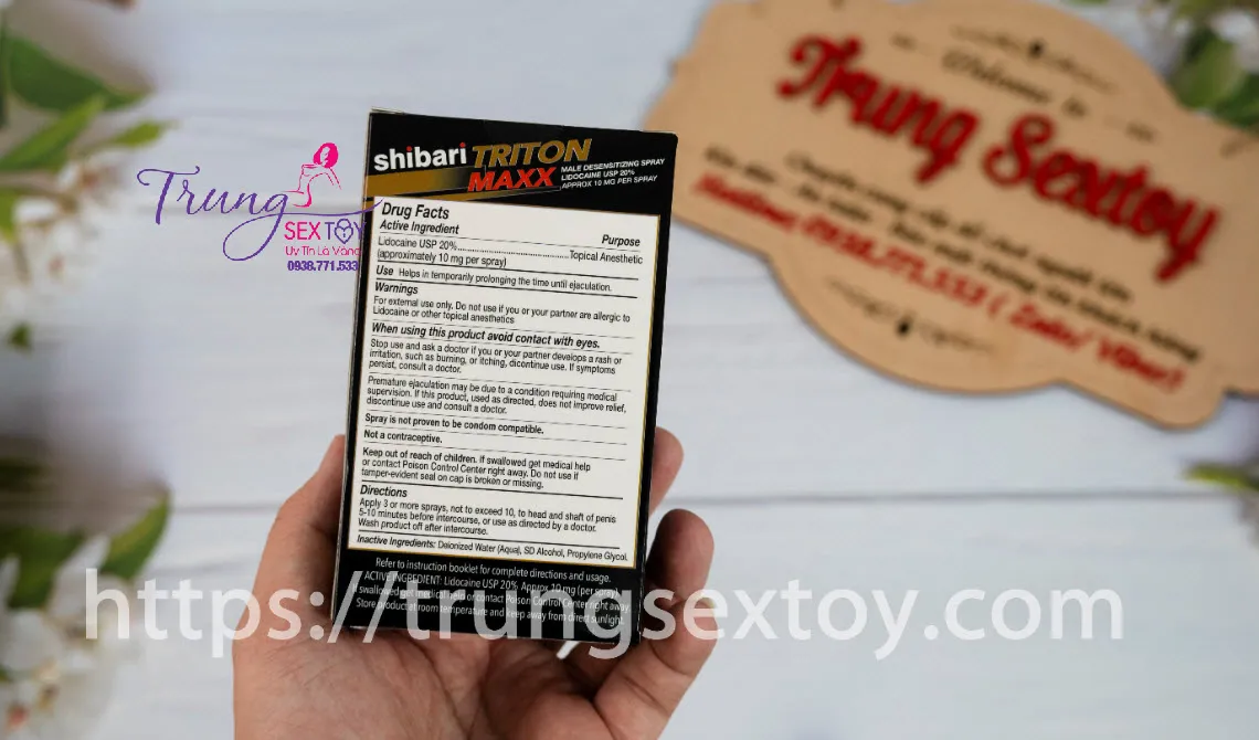 Xịt Shibari Triton Maxx giảm nhạy cảm kéo dài quan hệ nhanh chóng
