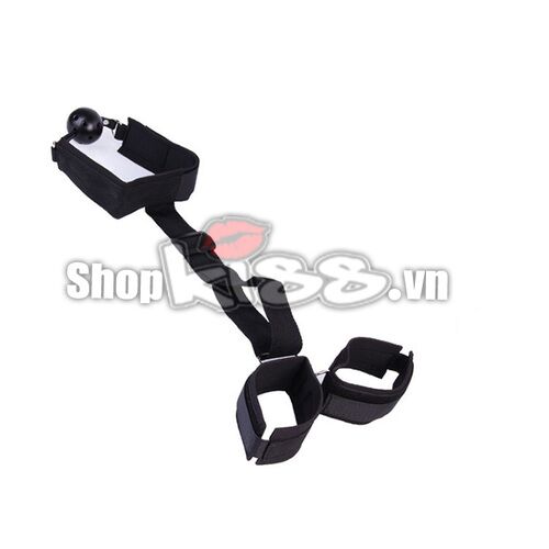 Bondage Ball Gag Leather Strap BDSM Sensation Enhancer