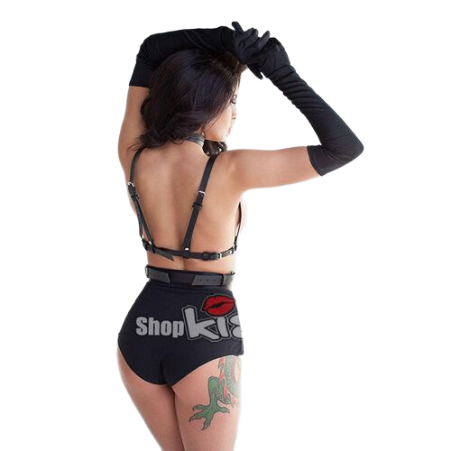 Dây đeo ngực thắt lưng da phong cách Mỹ sexy bạo dâm 