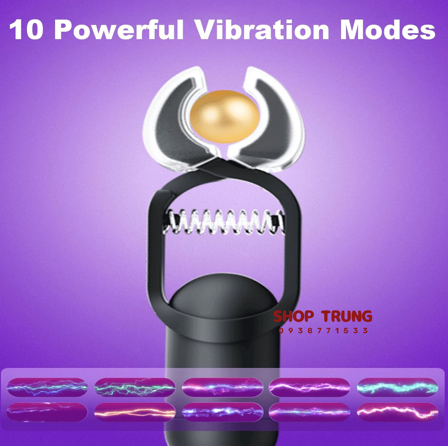 Galaku Kẹp Ti Rung 10 Chế Độ Đồ Chơi Bạo Dâm Kích Thích Mạnh Mẽ