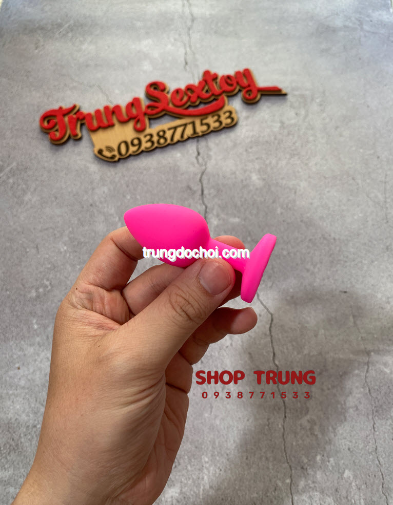 Plug silicon đính đá cao cấp kích thích hậu môn an toàn