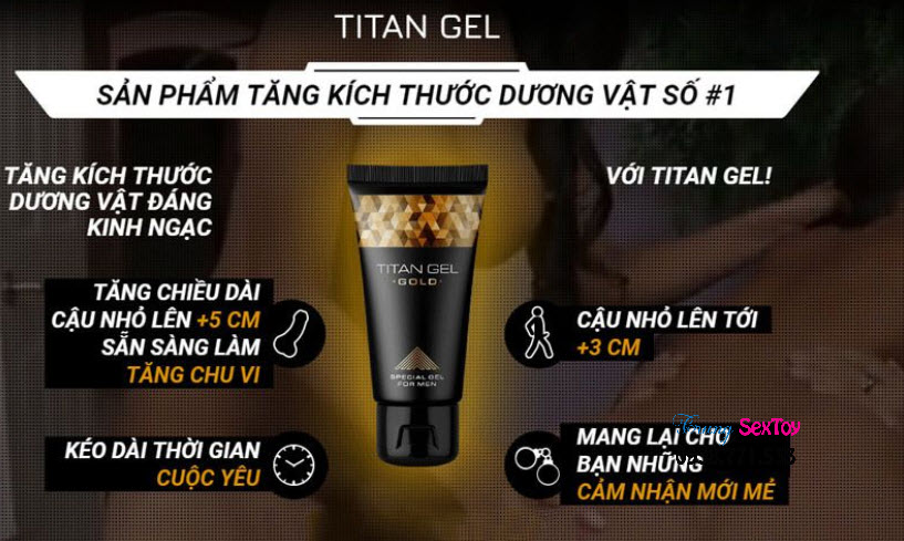 Gel Titan Gold chính hãng tăng cường sức mạnh tăng khoái cảm