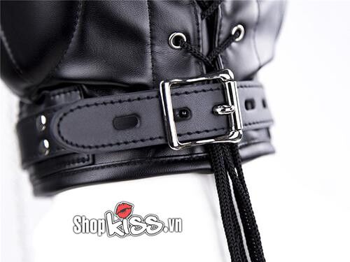 Dụng Cụ BDSM Trùm Đầu Da Cao Cấp Đầy Cá Tính Kích Thích