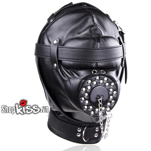 Dụng Cụ BDSM Trùm Đầu Da Cao Cấp Đầy Cá Tính Kích Thích