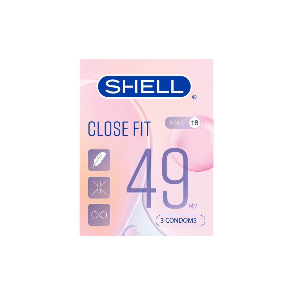 Bao cao su Shell Close Fit size 49mm siêu mỏng chống tuột kéo dài thời gian 