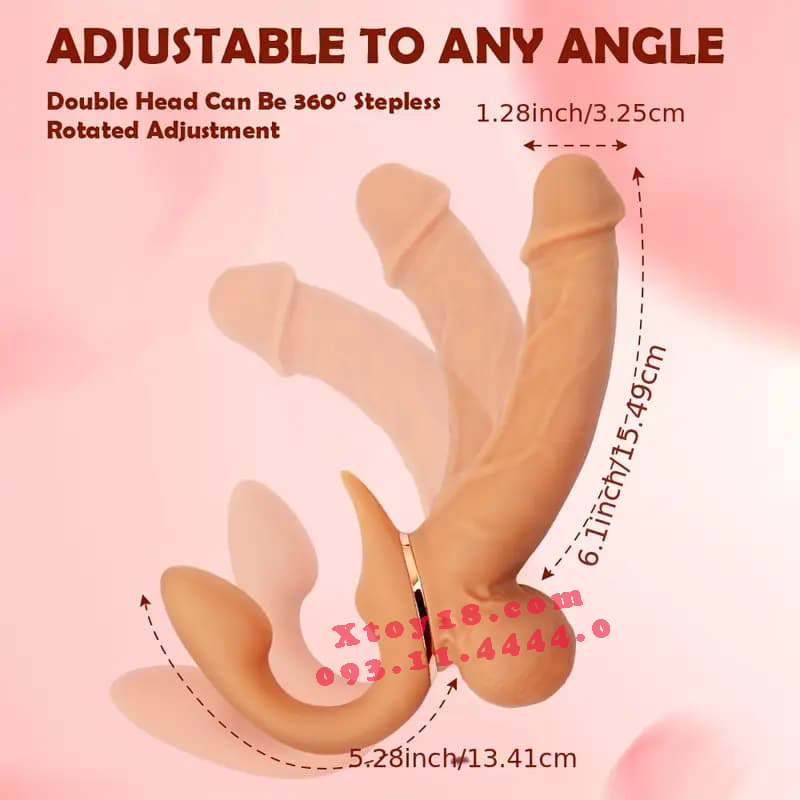 Dương Vật Giả Tự Động 2 Đầu YEAIN - Rung Mạnh, Thụt Sâu