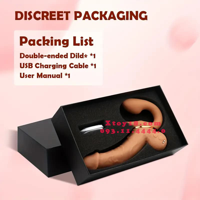Dương Vật Giả 2 Đầu YEAIN Tự Động Rung Thụt Mạnh Mẽ