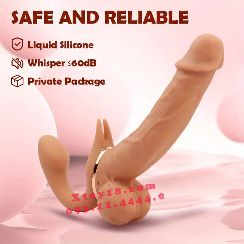 Dương Vật Giả Tự Động 2 Đầu YEAIN - Rung Mạnh, Thụt Sâu