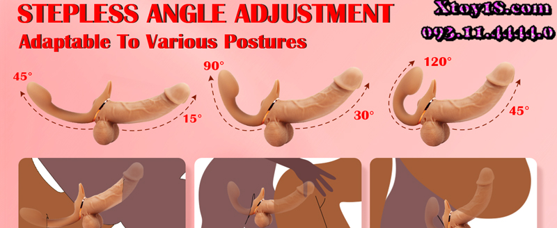 Dương Vật Giả Tự Động 2 Đầu YEAIN - Rung Mạnh, Thụt Sâu