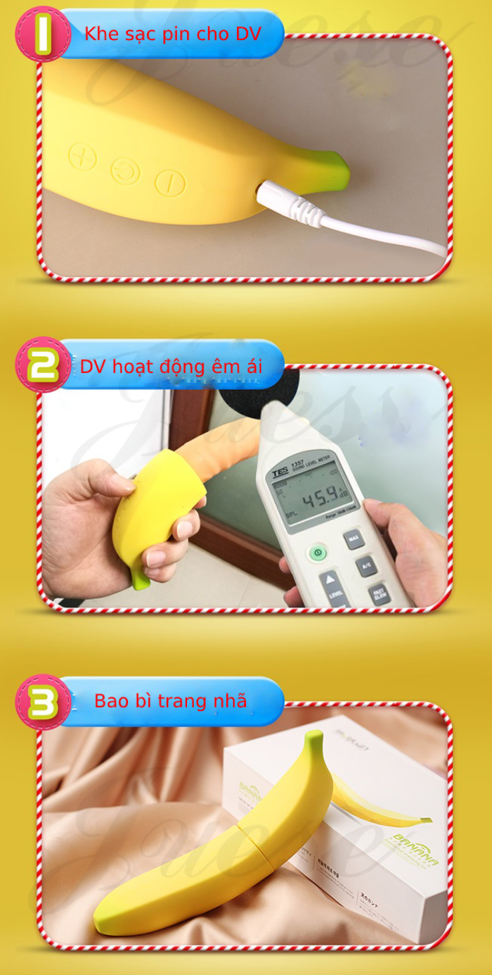 Dương Vật Giả Siêu Rung Ngụy Trang Banana Silicon Cao Cấp Pin USB