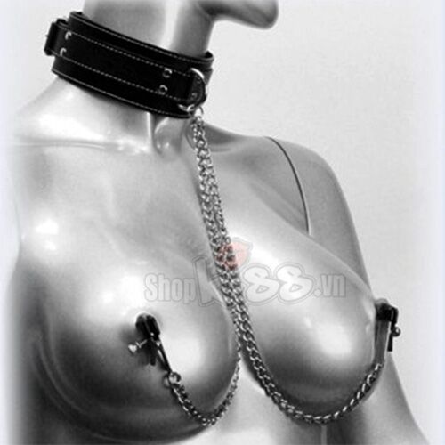 Vòng cổ dây chuyền kẹp núm vú bạo dâm BDSM sexy tạo hưng phấn mới