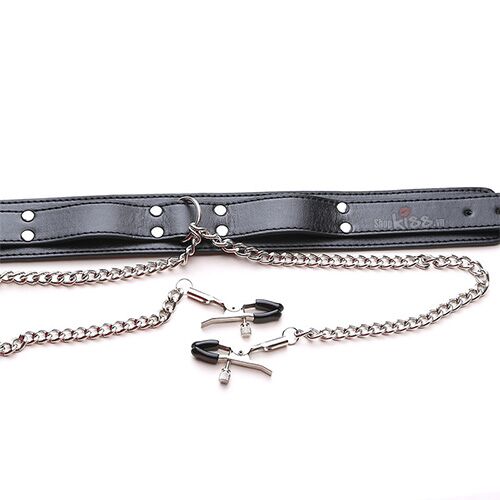 Vòng cổ dây chuyền kẹp núm vú bạo dâm BDSM sexy tạo hưng phấn mới