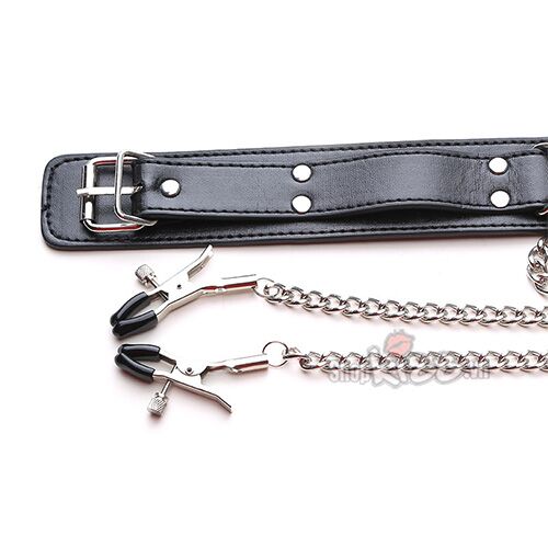 Vòng cổ dây chuyền kẹp núm vú bạo dâm BDSM sexy tạo hưng phấn mới