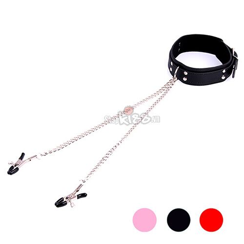 Vòng cổ dây chuyền kẹp núm vú bạo dâm BDSM sexy tạo hưng phấn mới