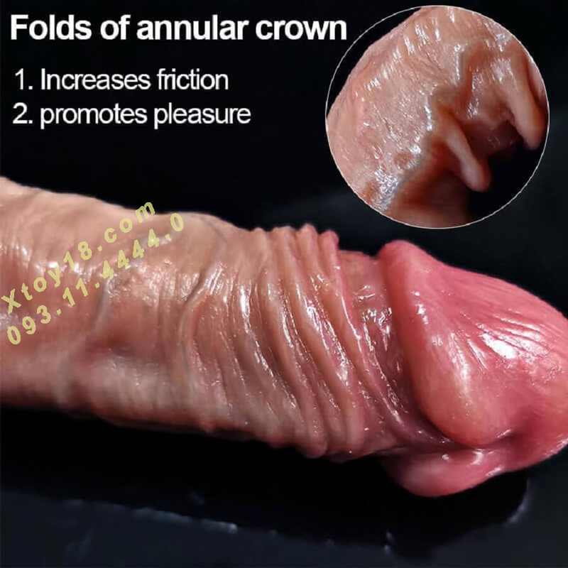 Dương vật giả 2 da cao cấp siêu mềm mịn đế hít thật như da