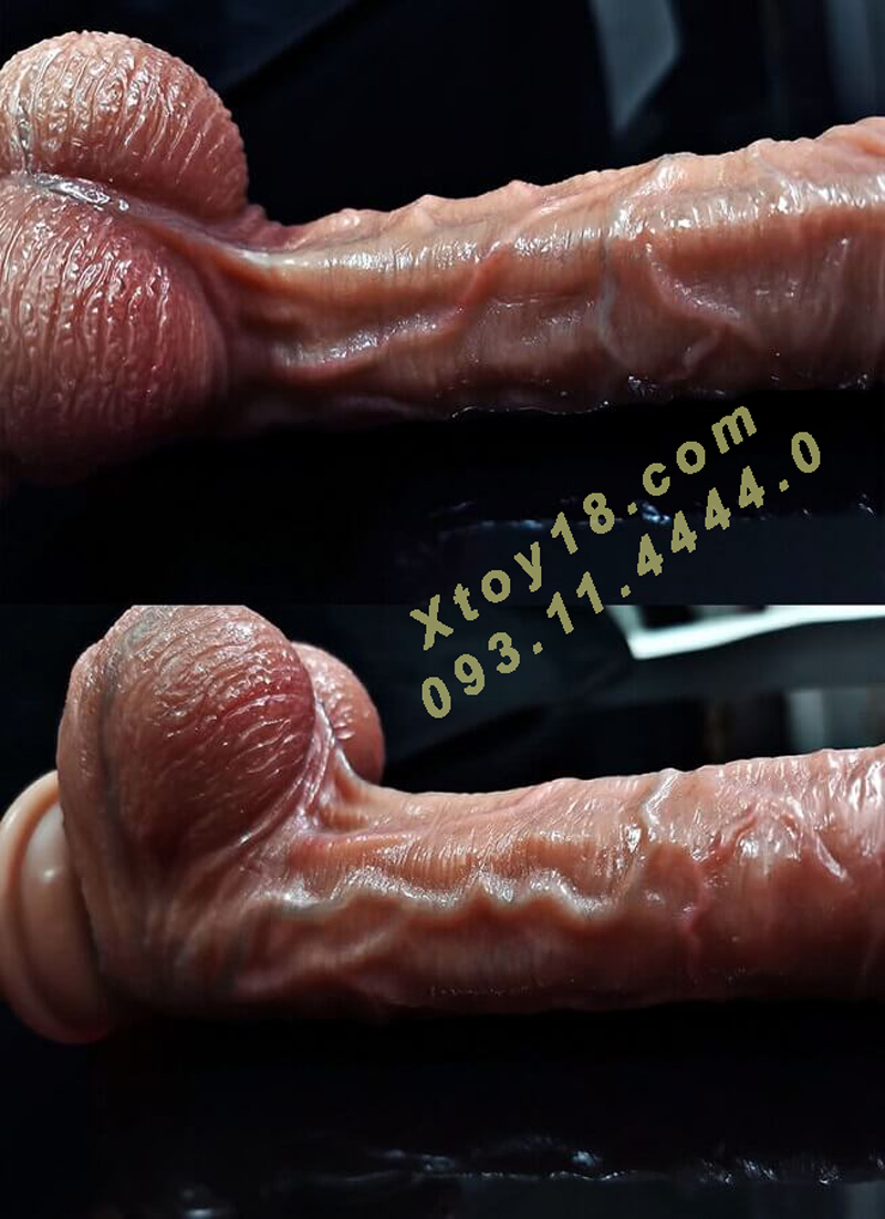 Dương vật giả 2 da cao cấp siêu mềm mịn đế hít thật như da