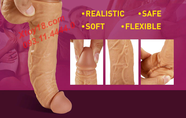 Dương vật giả đa năng MIKES rung phát nhiệt thụt ngoáy đế hút