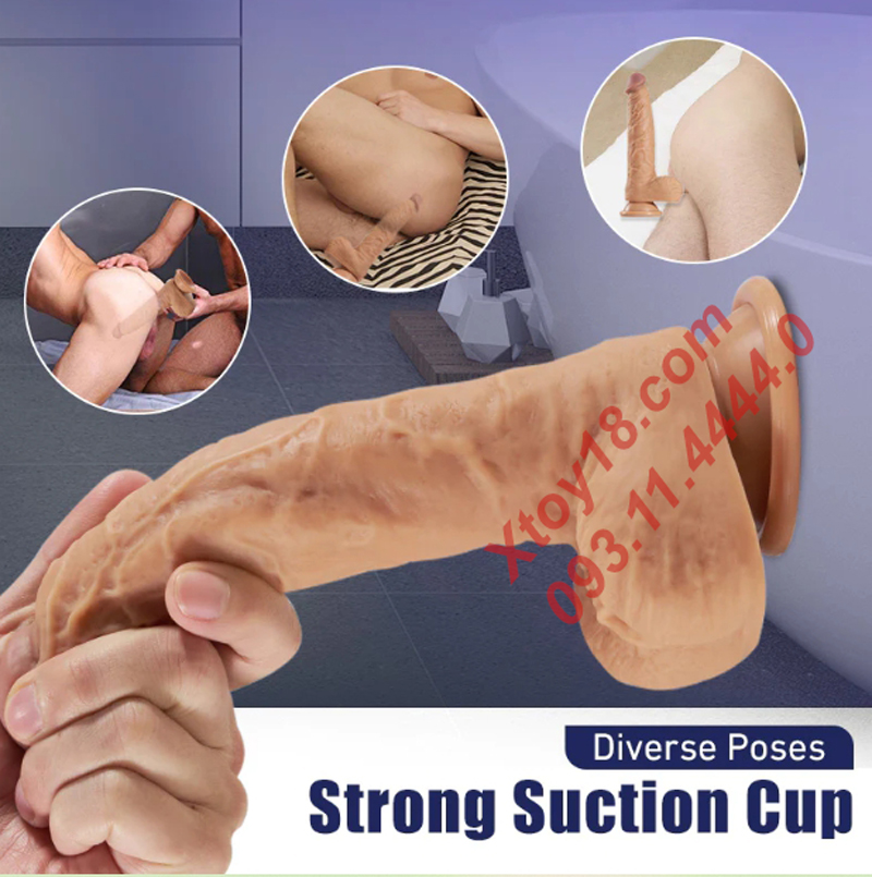 Dương vật giả đa năng MIKES rung phát nhiệt thụt ngoáy đế hút