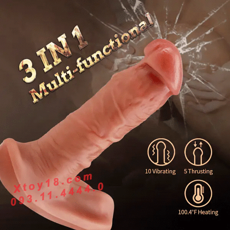 Razor Mini Silicone Remote Control Heating Thrusting Vibrating Dildo