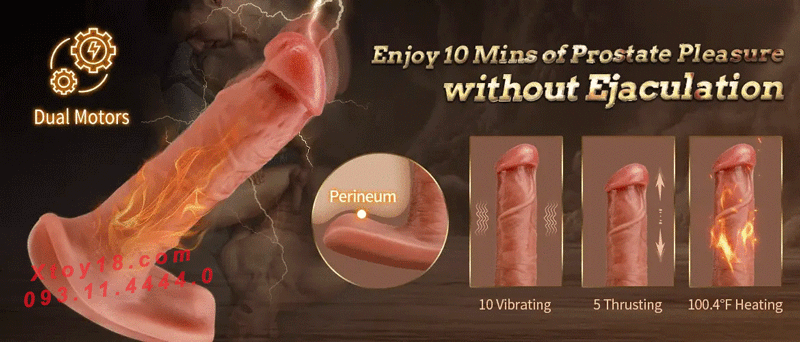 Razor Mini Silicone Remote Control Heating Thrusting Vibrating Dildo