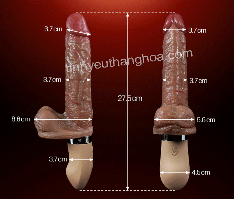 Dương Vật Giả Muscle Gun PRO rung thụt phát nhiệt đa chức năng tăng khoái cảm