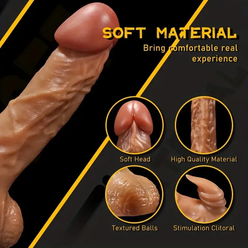 Dương vật giả cao cấp đa chức năng thụt rung ngoáy phát nhiệt mạnh