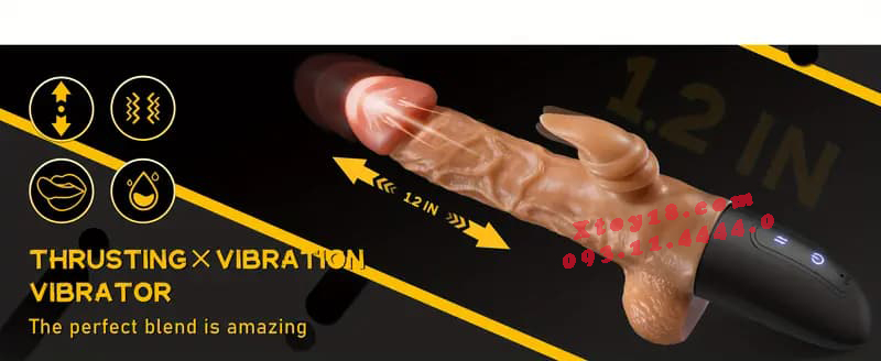 Dương vật giả cao cấp đa chức năng thụt rung ngoáy phát nhiệt mạnh