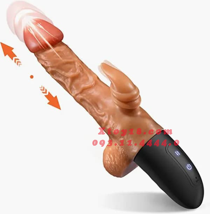 Dương vật giả cao cấp đa chức năng thụt rung ngoáy phát nhiệt mạnh