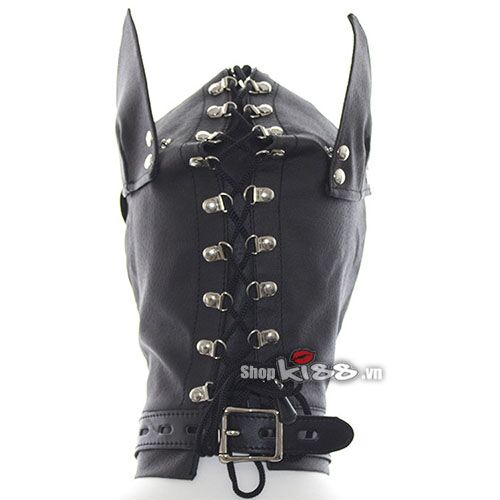 Mặt Nạ Bạo Dâm Đầu Chó Da PU Cao Cấp Tăng Hưng Phấn