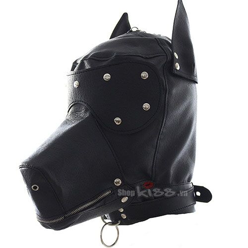 Mặt Nạ Bạo Dâm Đầu Chó Da PU Cao Cấp Tăng Hưng Phấn