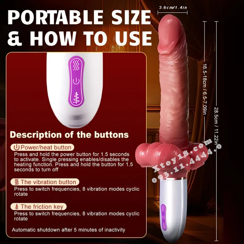 dương vật giả đa năng fun street thụt rung ngoáy nhiệt tăng khoái cảm