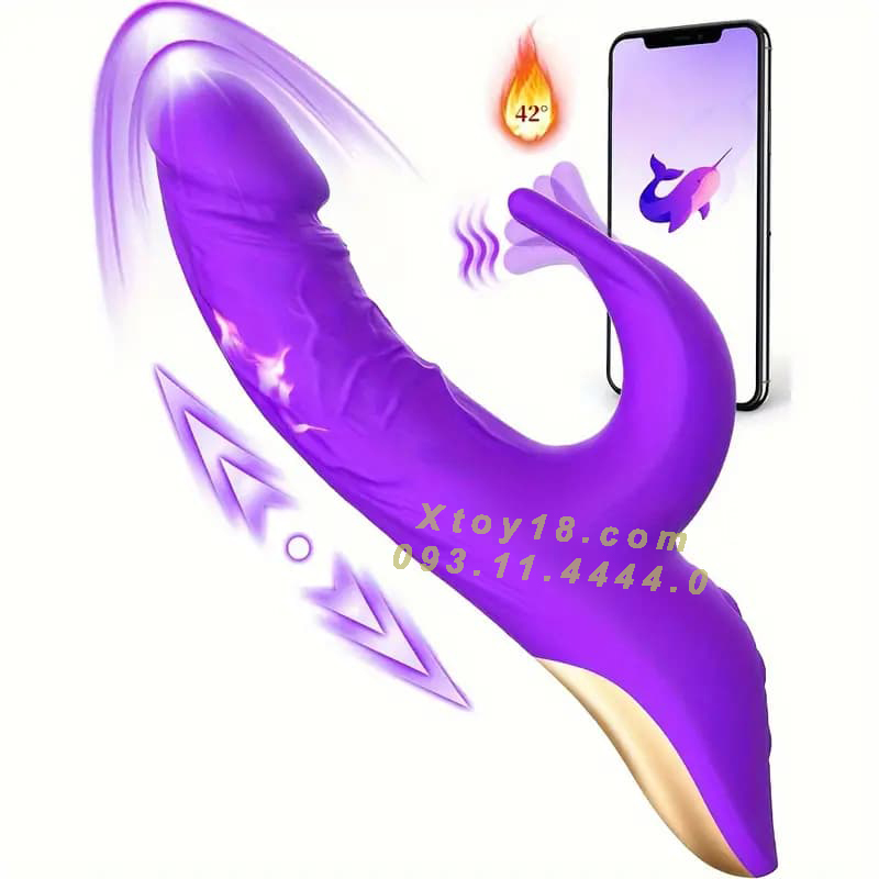 Dương Vật Giả Silicon Cao Cấp Rung Thụt Sưởi Ấm An Toàn
